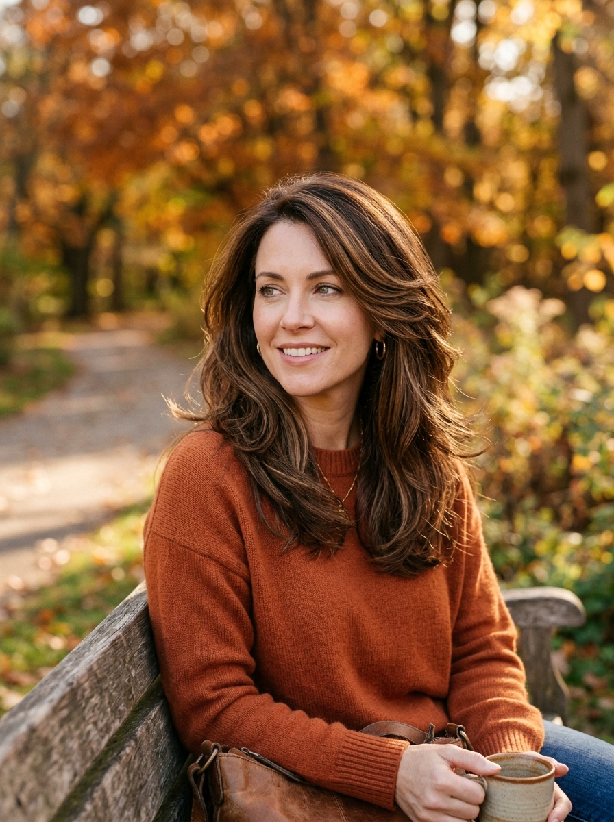 Dimensional Autumn Brunette als Herbst Haarfarben Inspiration 2026